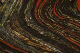 Polished Tiger Iron Stromatolite - Billion Years #129335-1